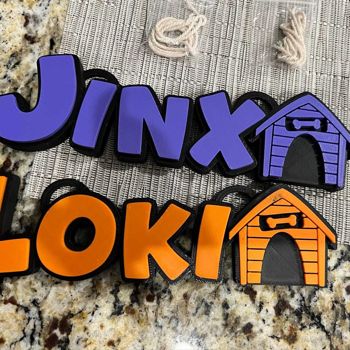 Personalized Name 3D Printed Dog Sign | KKPet443