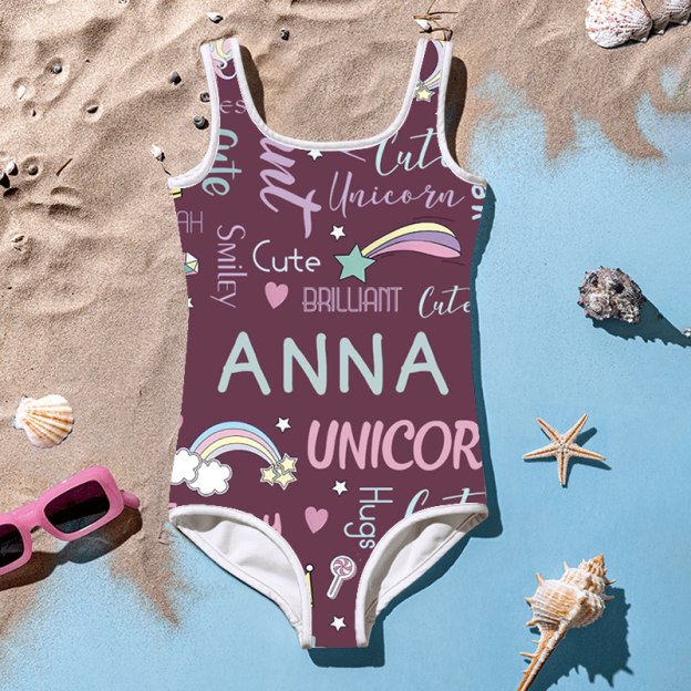 Personalized Unicorn Color Swimsuit for Summer | InSwin08