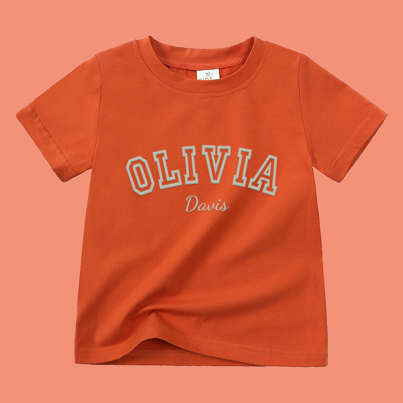 Personalized Kid Puff Vinyl Cozy Soft T-Shirt | inTee08