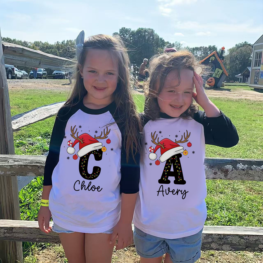 Personalized Kid Cozy Christmas Monogramed Sweatshirt | inSweatshirt84