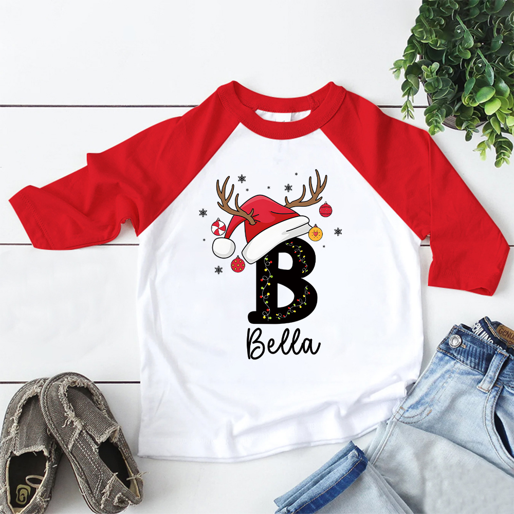 Personalized Kid Cozy Christmas Monogramed Sweatshirt | inSweatshirt84