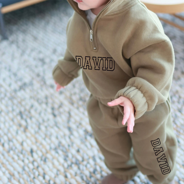 Personalized 1/4 Zip Ultra Soft Lounge Set | inSet65