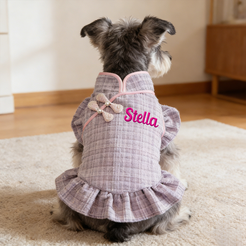 Personalized Embroidered Name Pet Elegant Dress | inCloth09