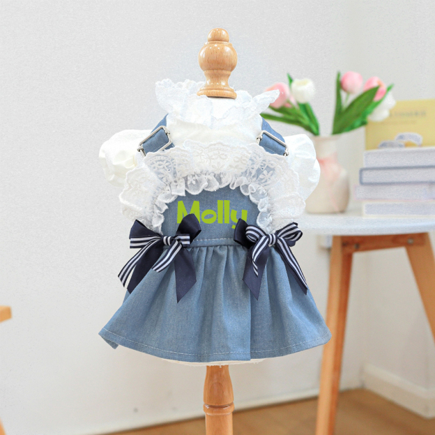 Personalized Pet Denim Pet Overalls | inCloth18