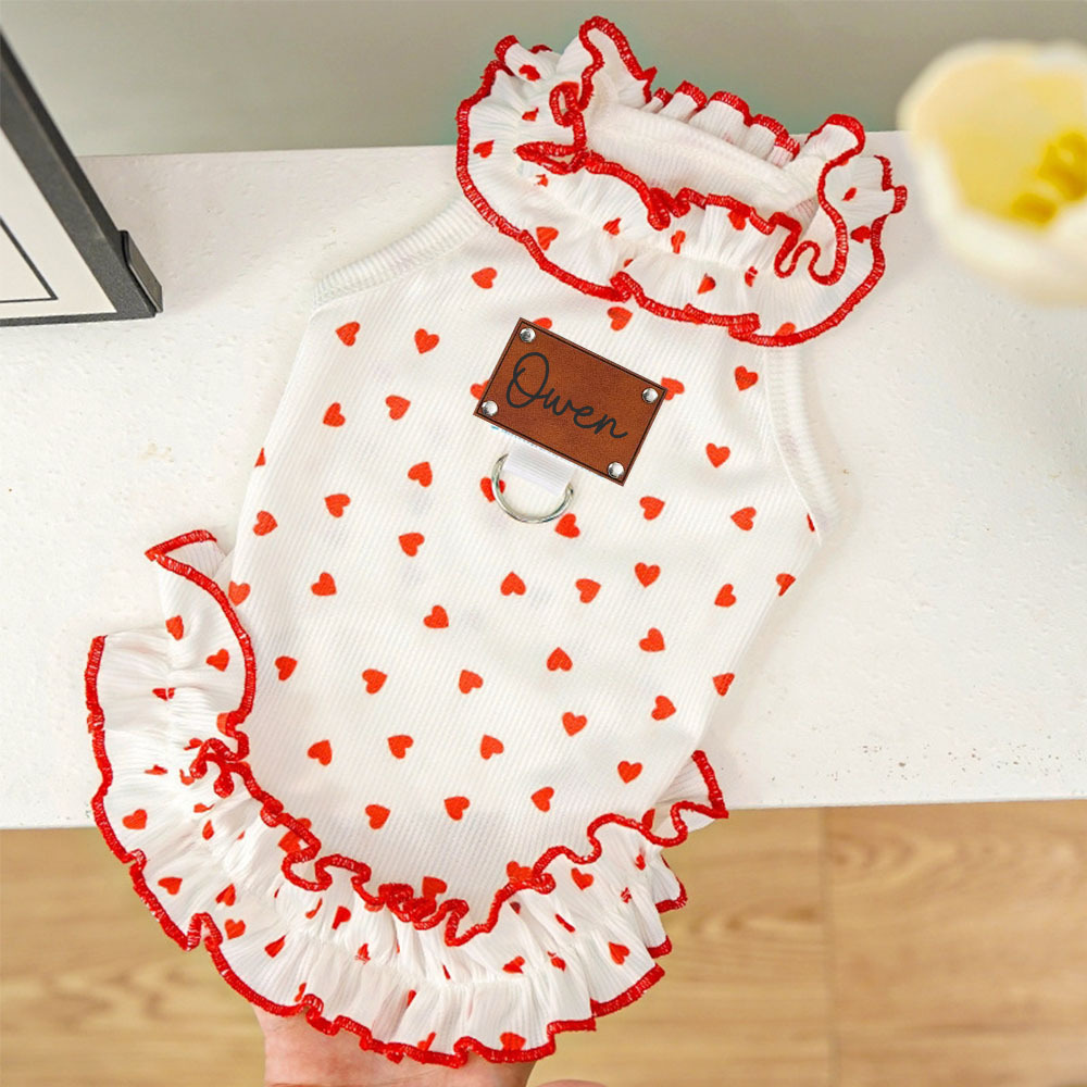 Personalized Leather Patch Name Pet Dress | inCloth32