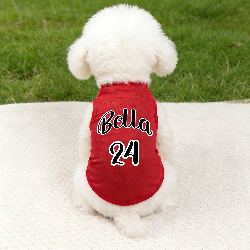 Personalized Breathable Pet Vest with Name & Number | inCloth55