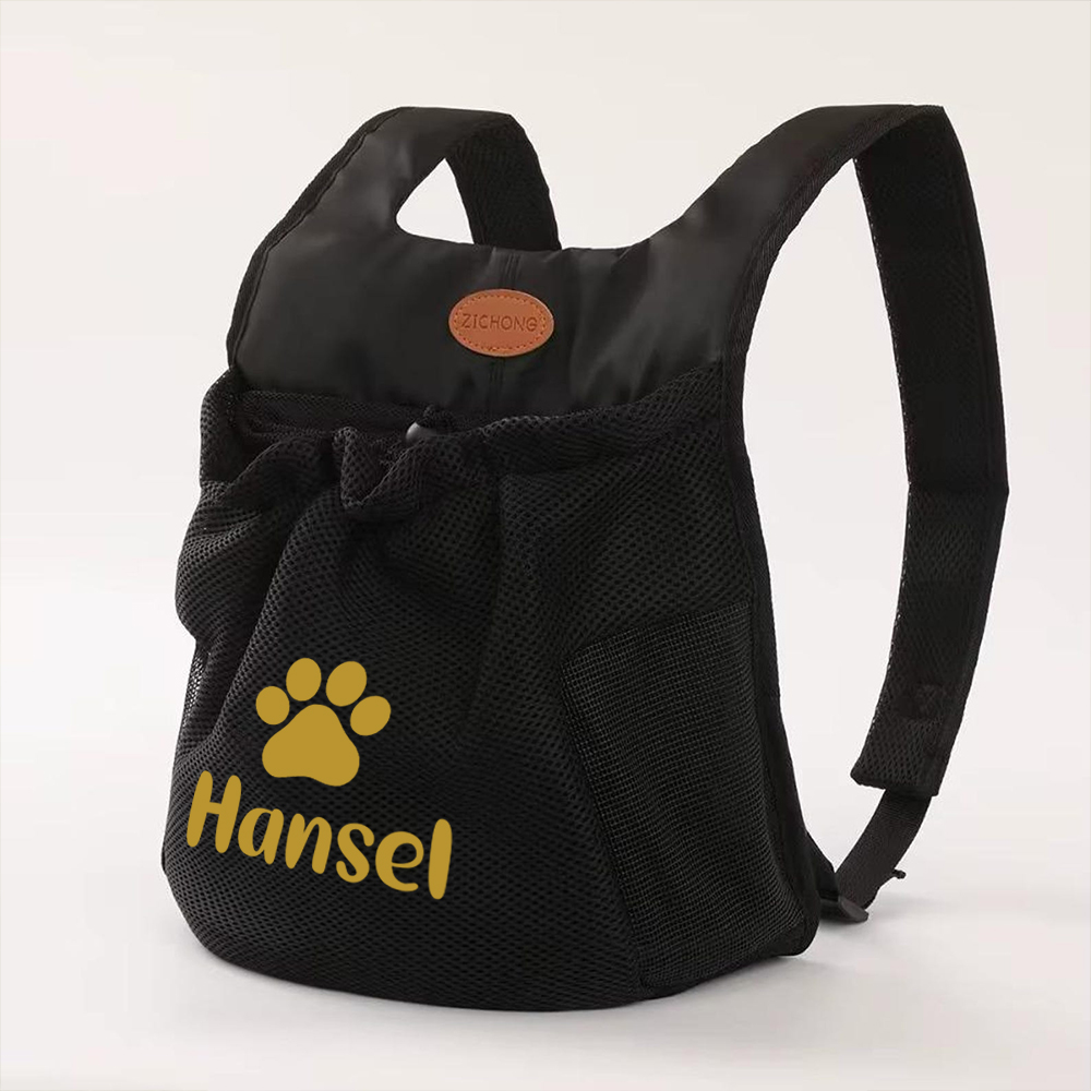 Personalized Name Breathable Mesh Pet Carrier Backpack | inAccs33