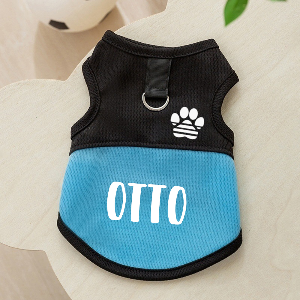 Personalized Breathable Paw Print Pet Vest  | inCloth82
