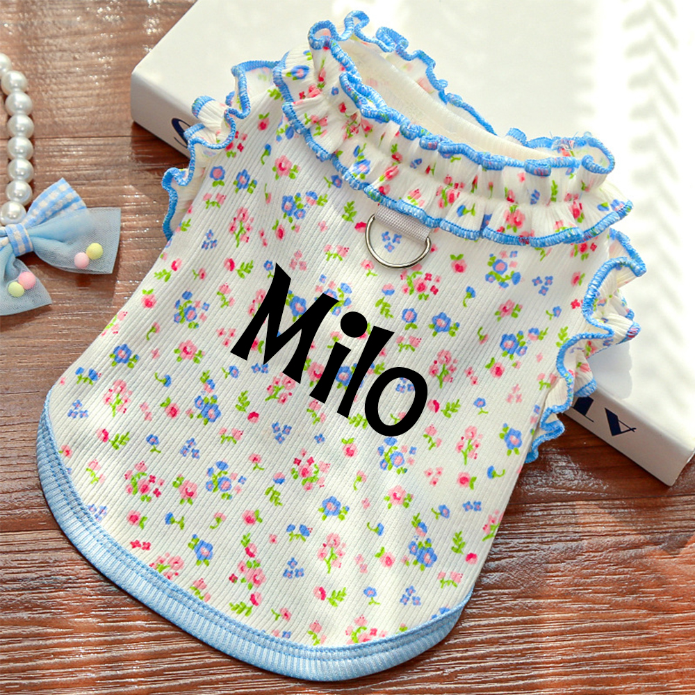 Personalized Name Floral Pet Dress & Shirt | inCloth90