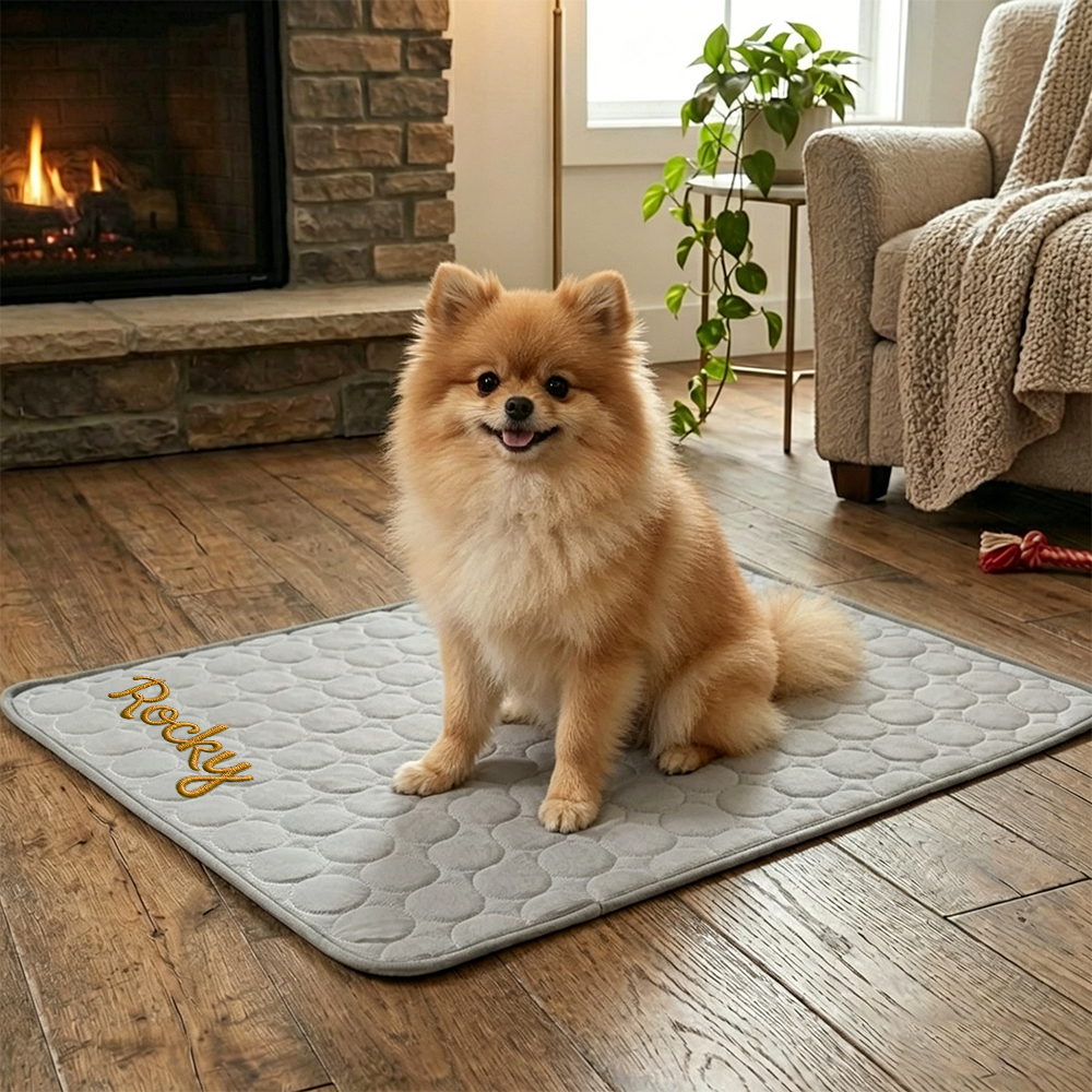 Personalized Embroidered Name Pet Summer Cooling Mat | inaccs45