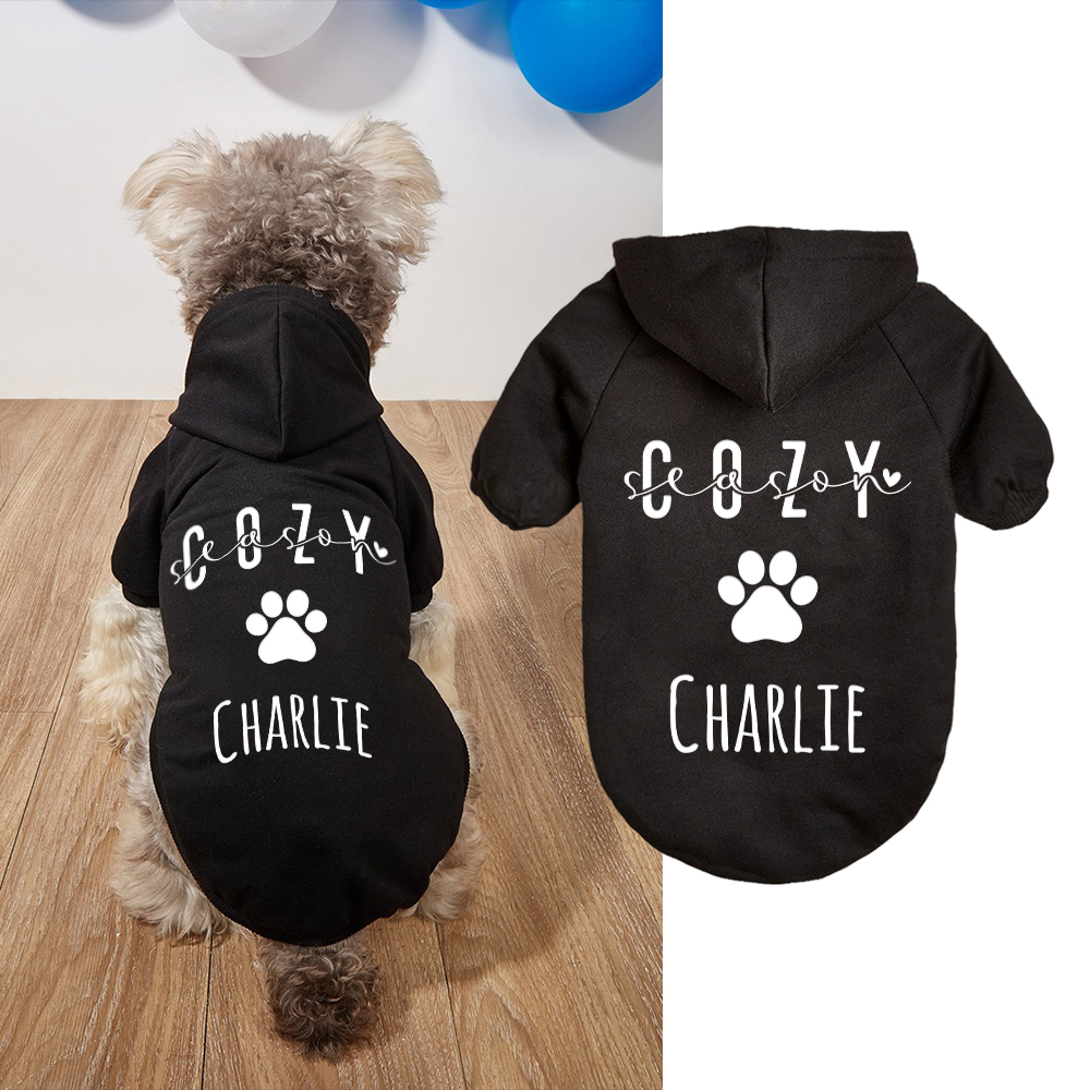 Personalized Cozy Season Warm Puppy Hoodie | BKPet282