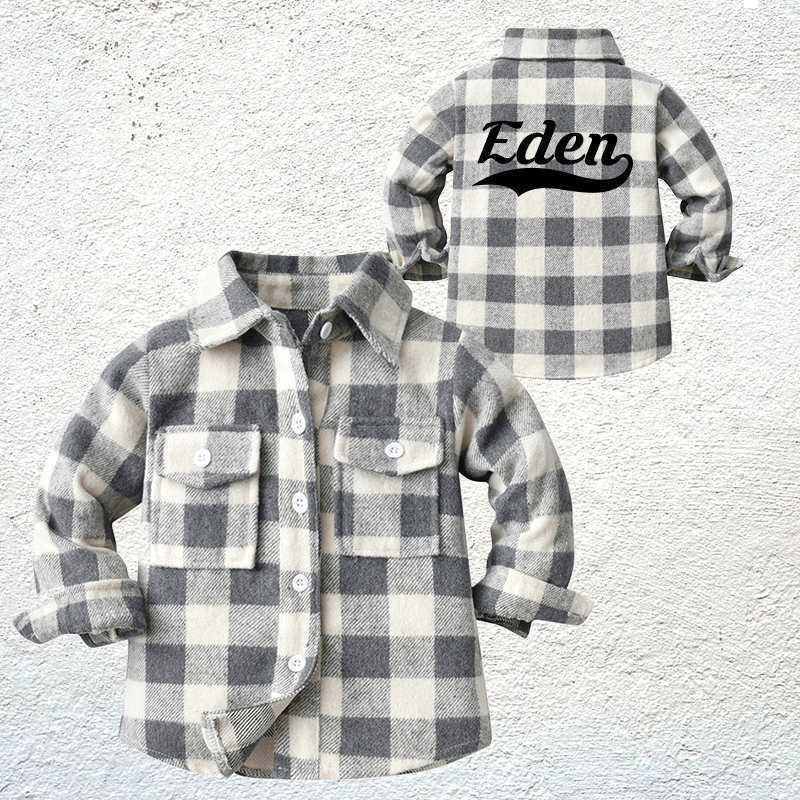 Personalized Name Kids Flannel Jacket | inJacket22