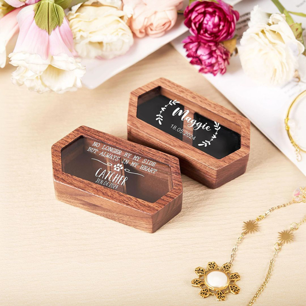 Personalized Name Pet Fur Keepsake Memorial Box | KKPet215