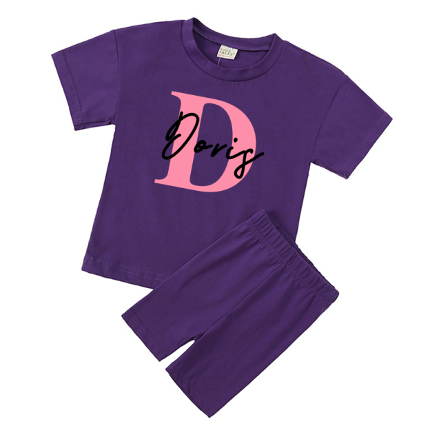 Personalized Kid Cozy Color Short Outfit Set | inSet42