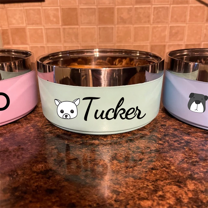 Personalized Stainless Steel Pet Food Bowl  | BKPet48