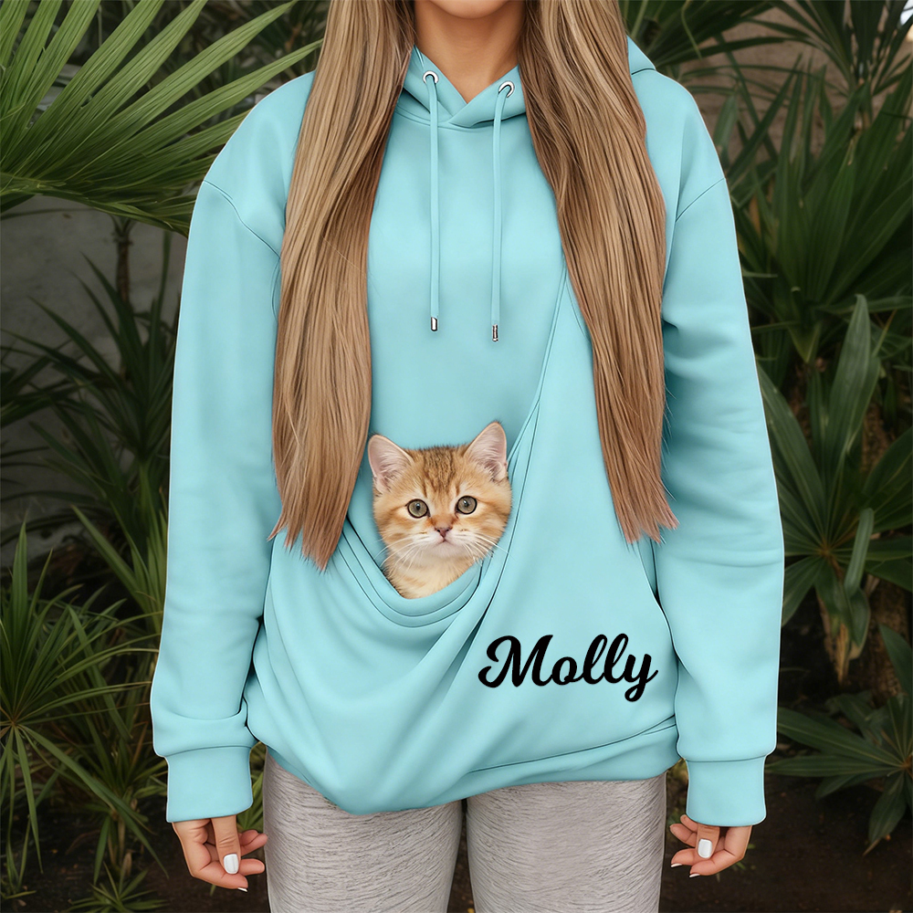Personalized Name Cozy Pet Carrier Hoodie | KKCloth331