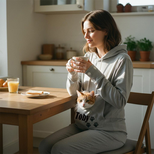 Personalized Name Cozy Pet Carrier Hoodie | KKCloth337