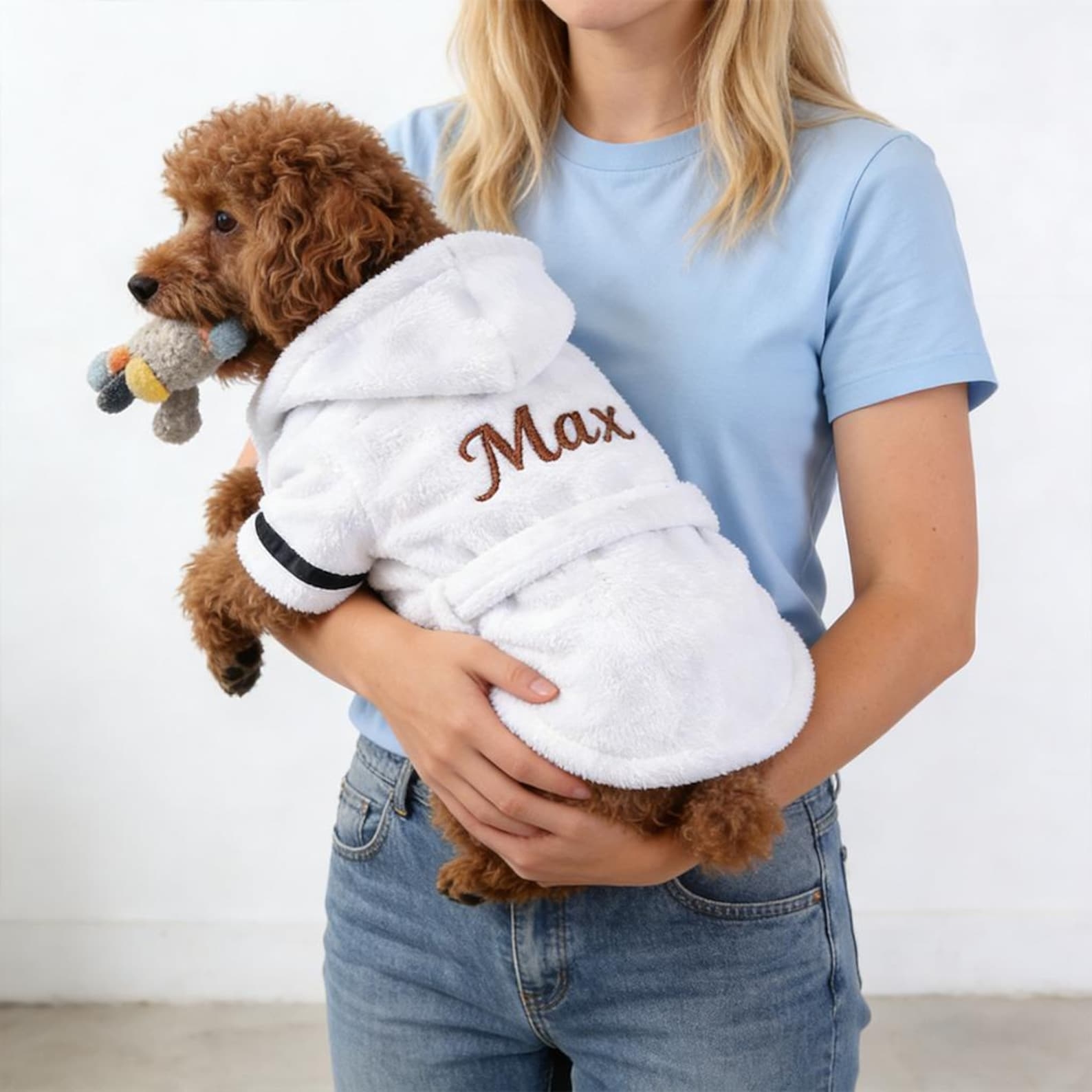 Personalized Embroidered Name Pet Bathrobe | inCloth23