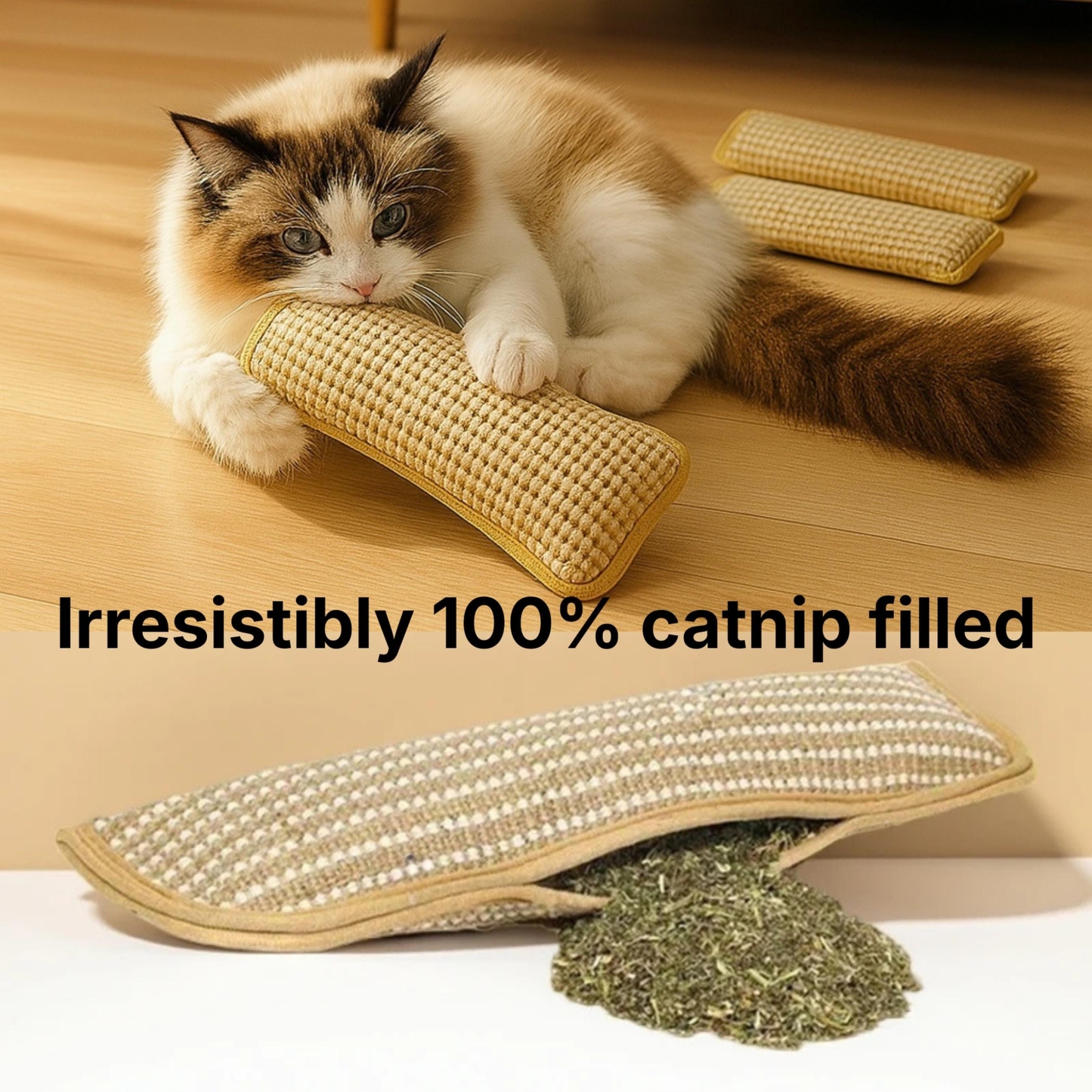 Natural Sisal Catnip Chew Toy for Indoor Cats | inToy01