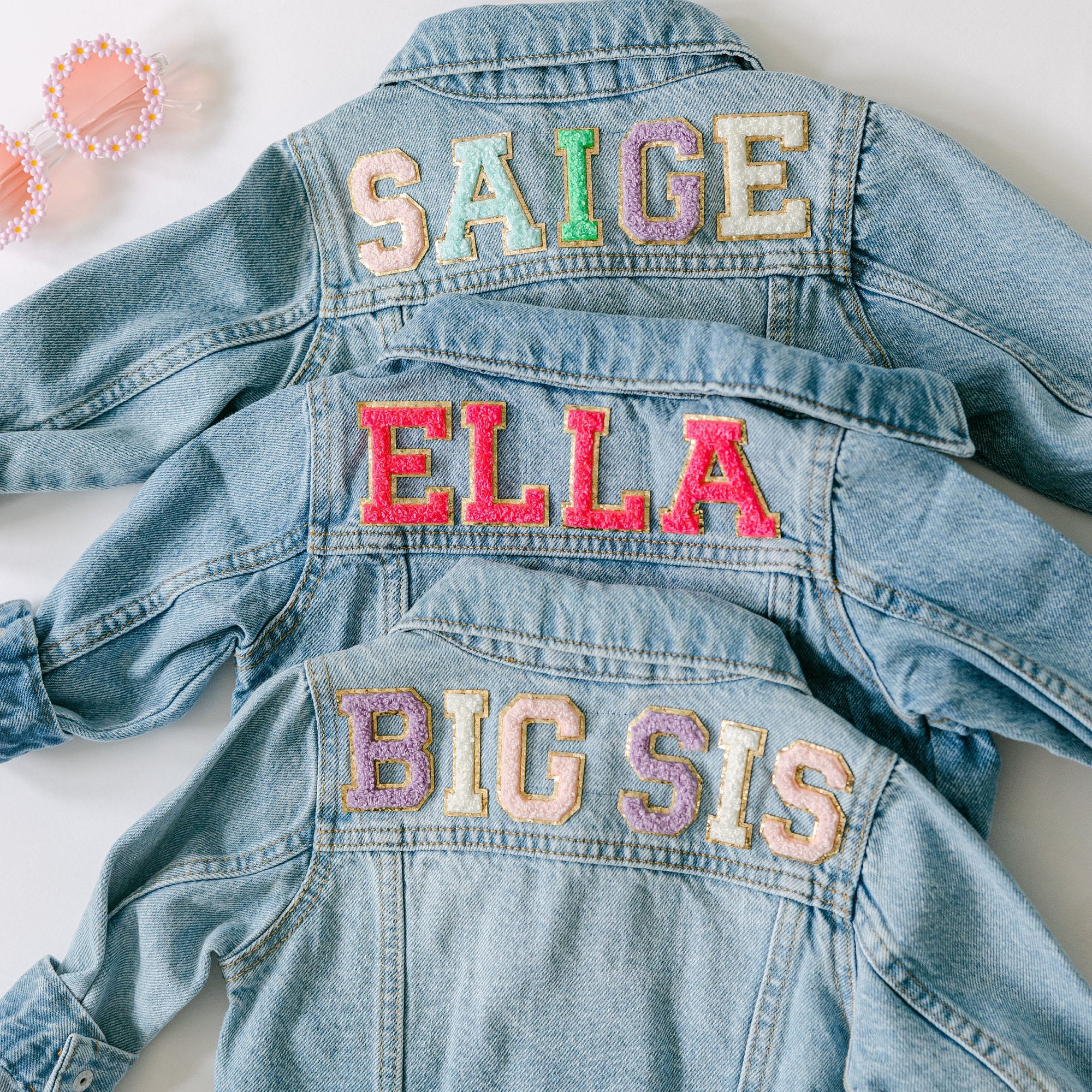 Personalized Hand Patch Kids Denim Jacket | inJacket16