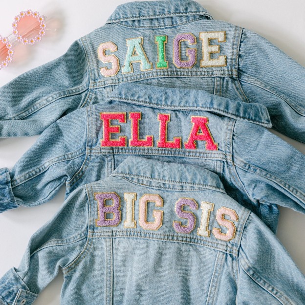 Personalized Hand Patch Kids Denim Jacket | inJacket16