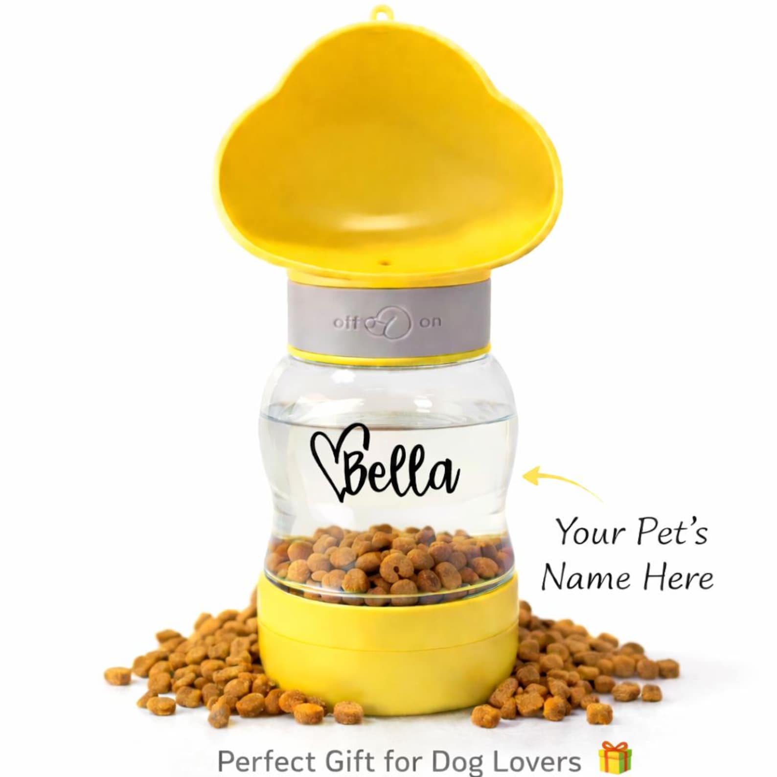 Personalized Pet Water Bottle With Food Container | inAccs55