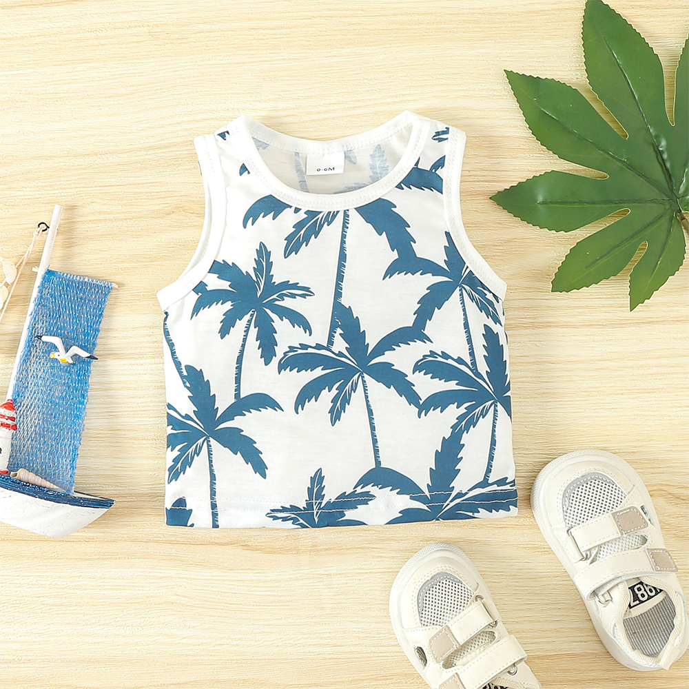 Personalized Boys Coconut Trees Shirt and Shorts Set | inSet60