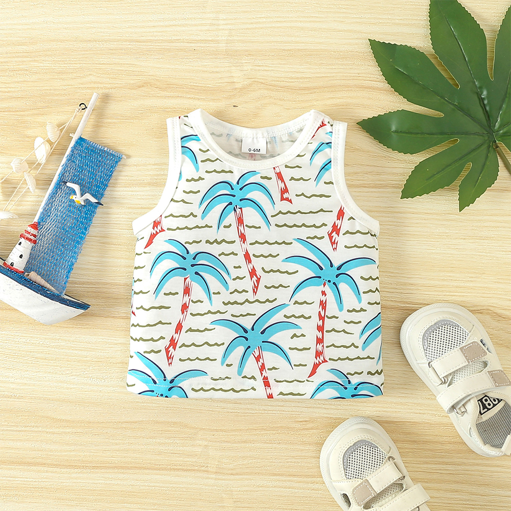 Personalized Boys Coconut Trees Shirt and Shorts Set | inSet6001