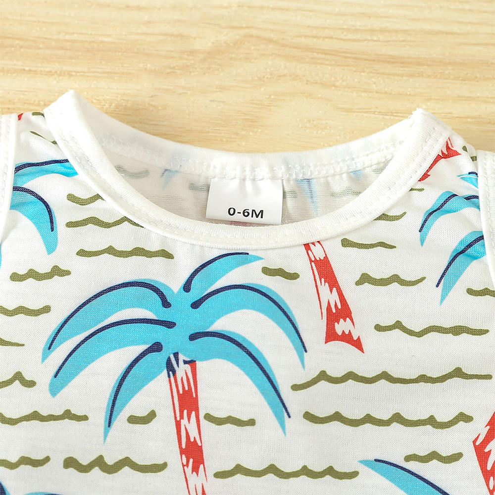 Personalized Boys Coconut Trees Shirt and Shorts Set | inSet6001