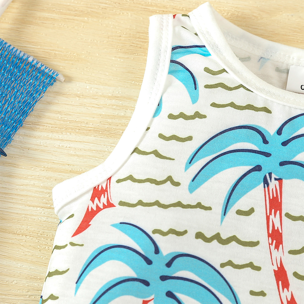 Personalized Boys Coconut Trees Shirt and Shorts Set | inSet6001