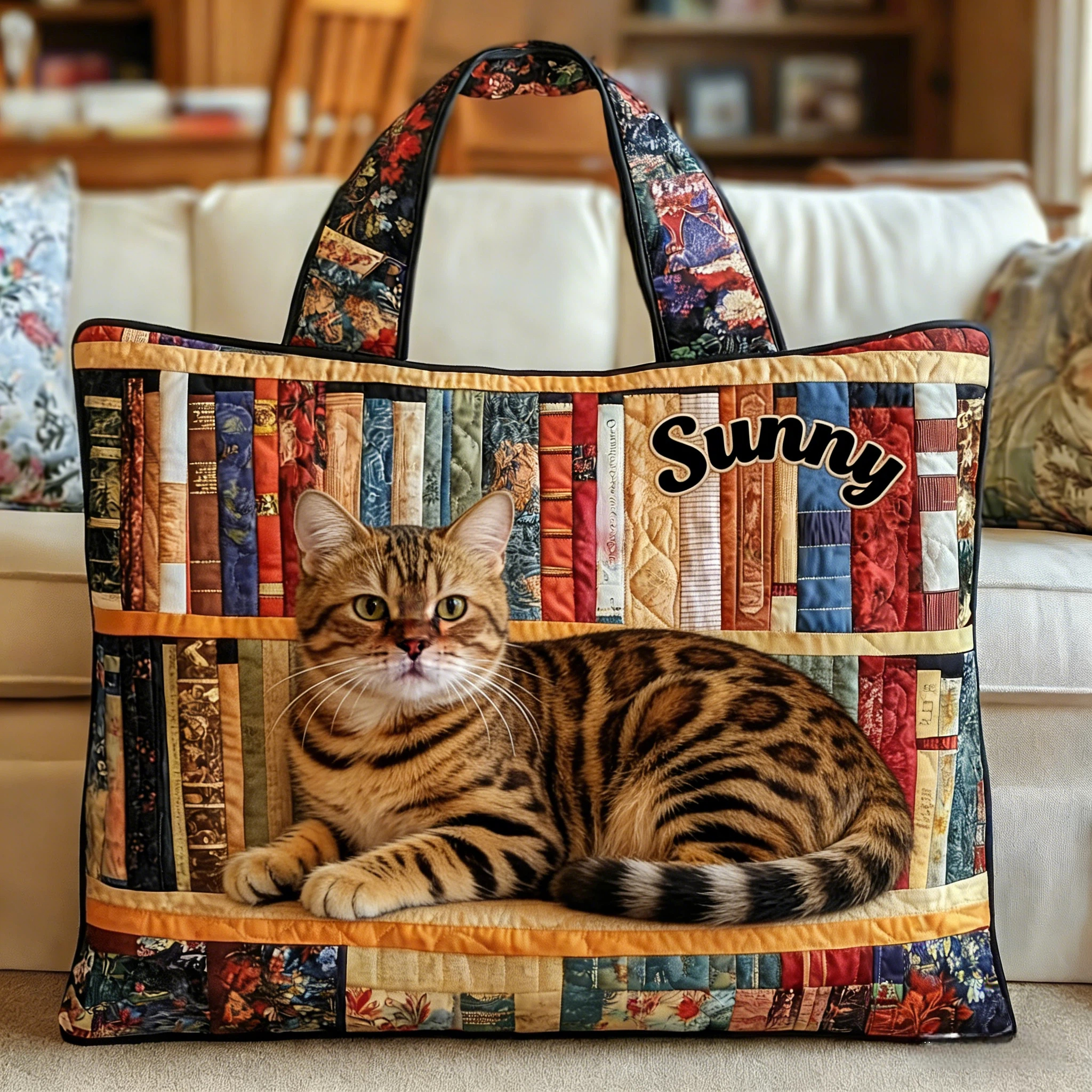 Personalised Vintage Timeless Bengal Quilted Tote Bag | inBag72