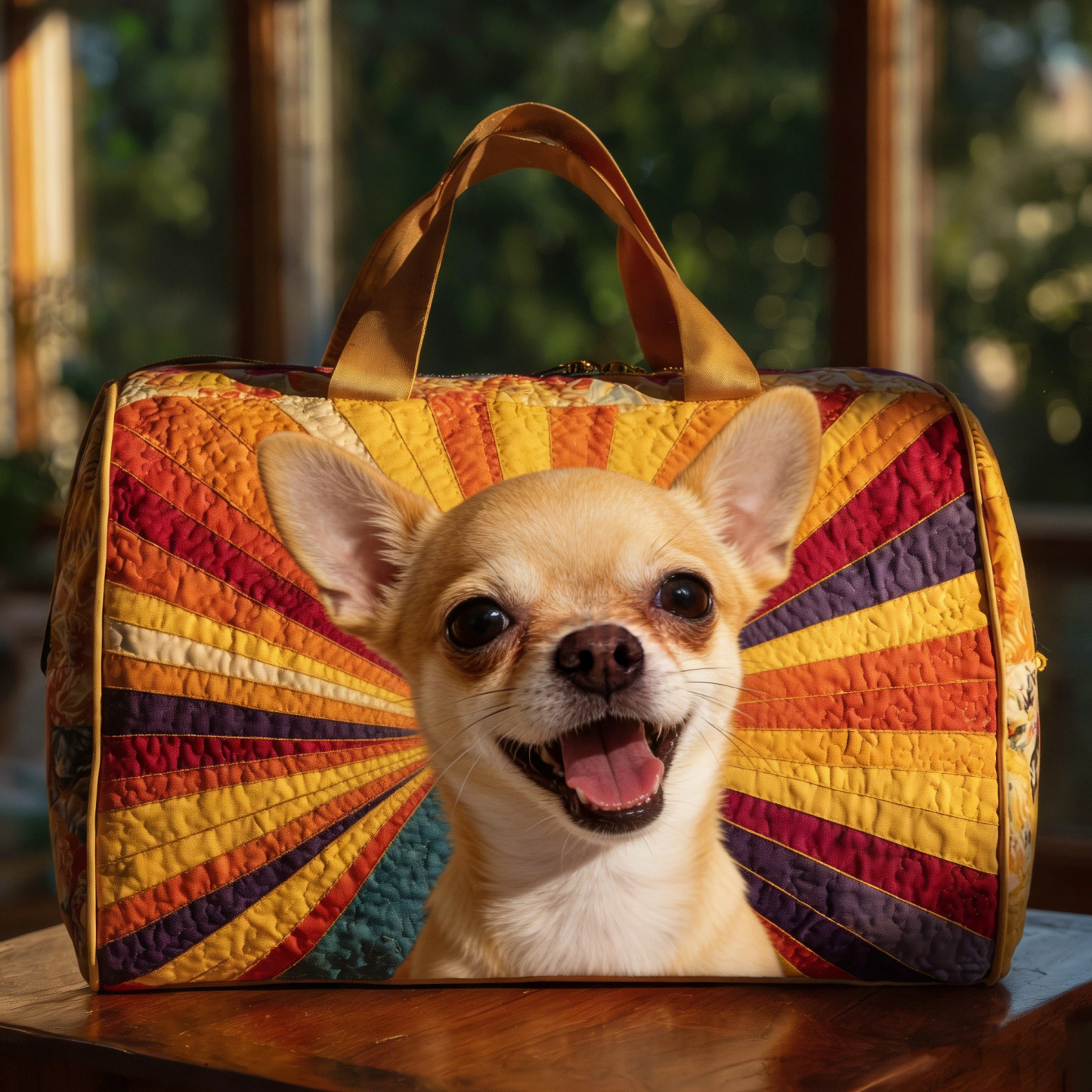 Vintage Timeless Chihuahua Terrier Quilted Duffle Bag | inBag42