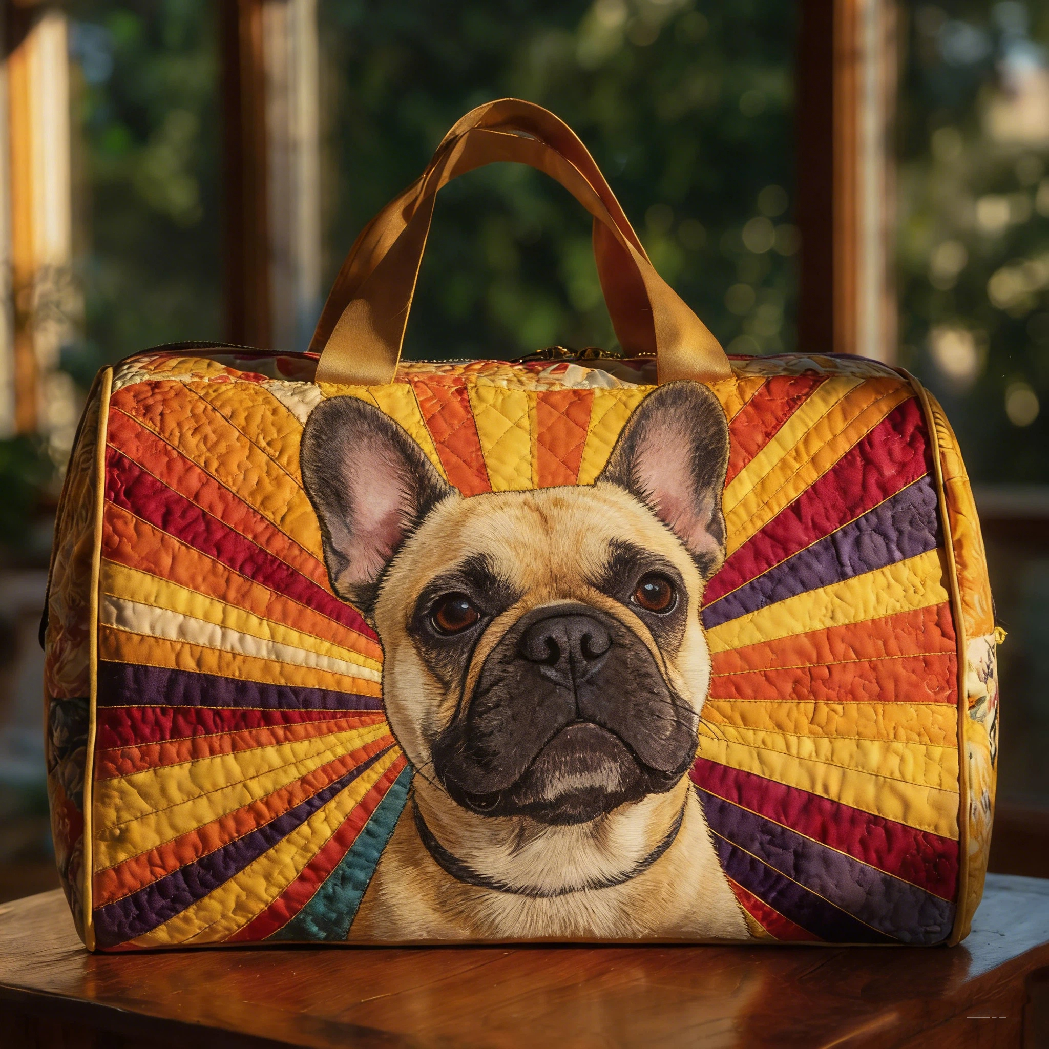 Vintage Timeless French Bulldog Quilted Duffle Bag | inBag45