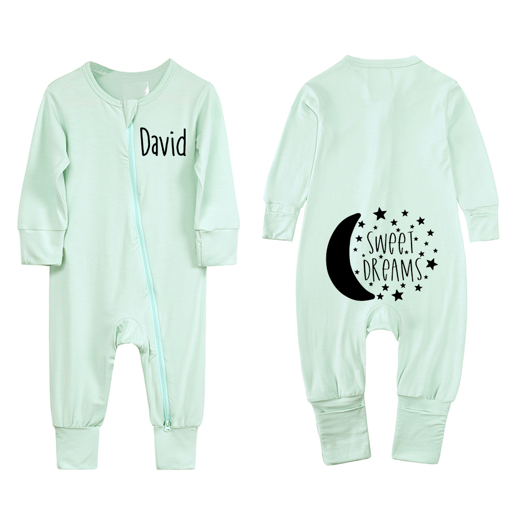 Personalized Kids Sweet Night Sweatshirt Romper | inRomper20
