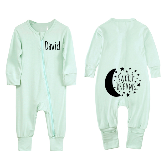 Personalized Kids Sweet Night Sweatshirt Romper | inRomper20