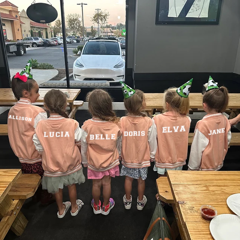 Personalized Initial & Name Kids Baseball Jacket | inJacket35