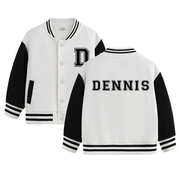 Personalized Initial & Name Kids Baseball Jacket | inJacket35