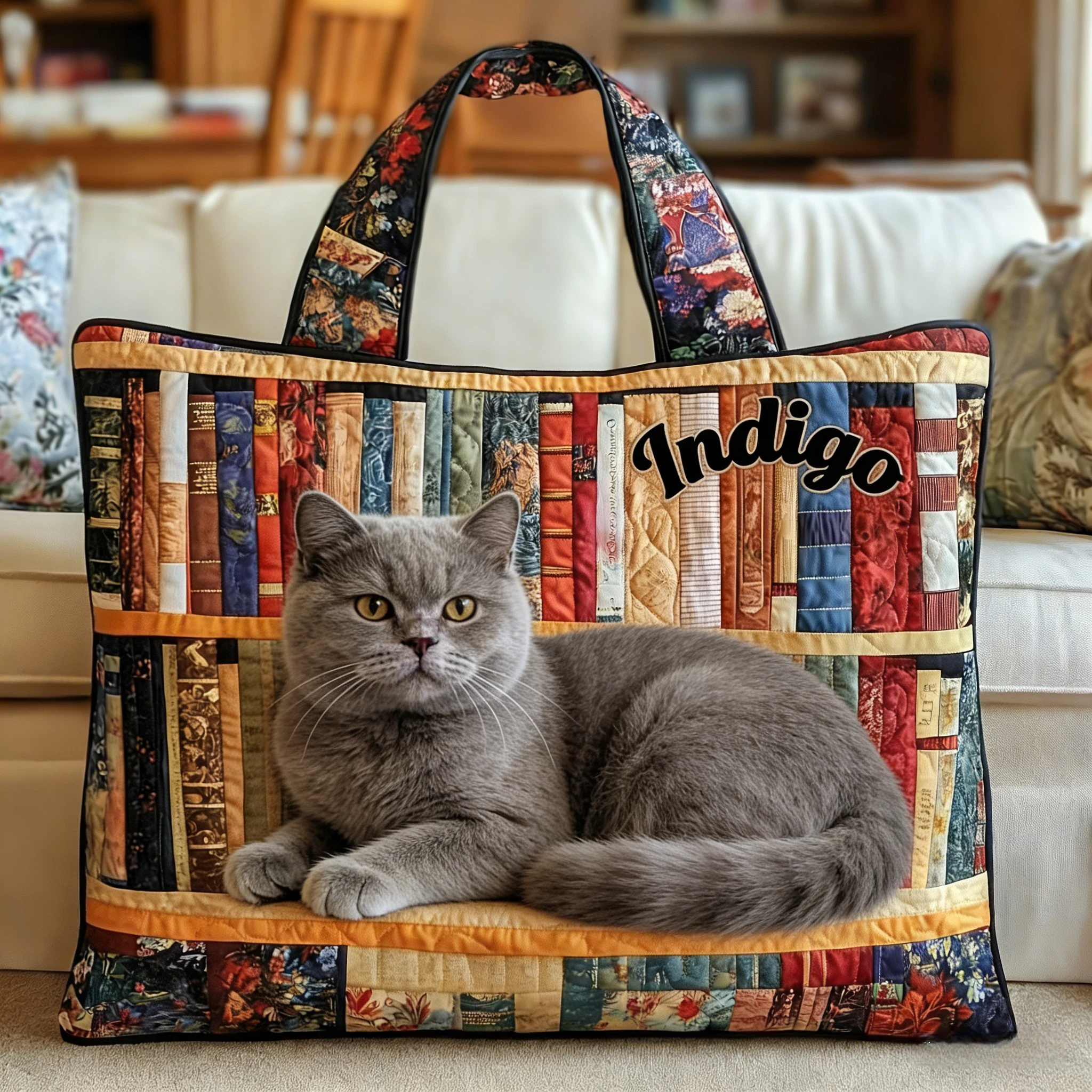 Personalised Vintage Timeless Persian Quilted Tote Bag | inBag85