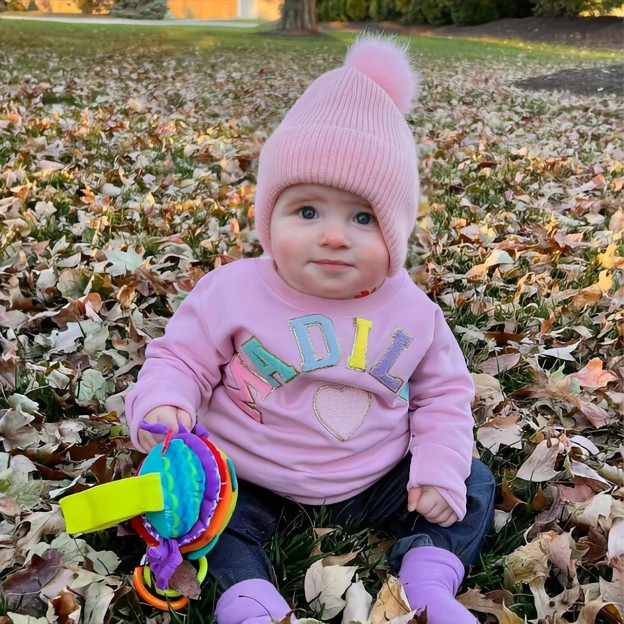 Personalized Kid Chenille Patch Name Crewneck Sweatshirt | insweatshirt57