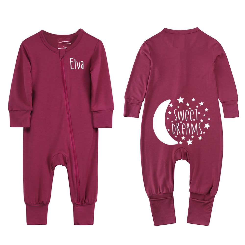 Personalized Kids Sweet Night Sweatshirt Romper | inRomper20