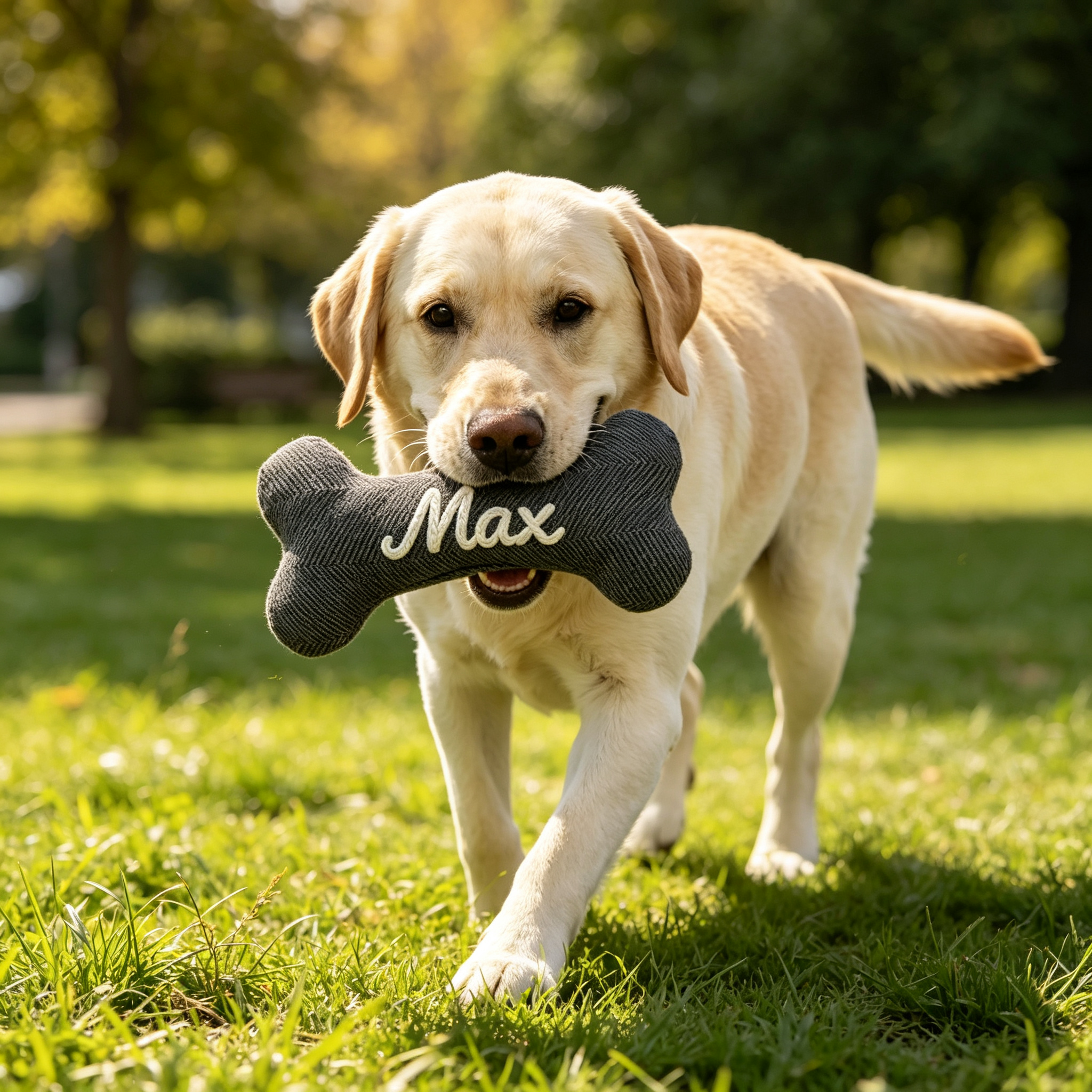 Personalized Embroidered Name Pet Bone Toy | inToy11