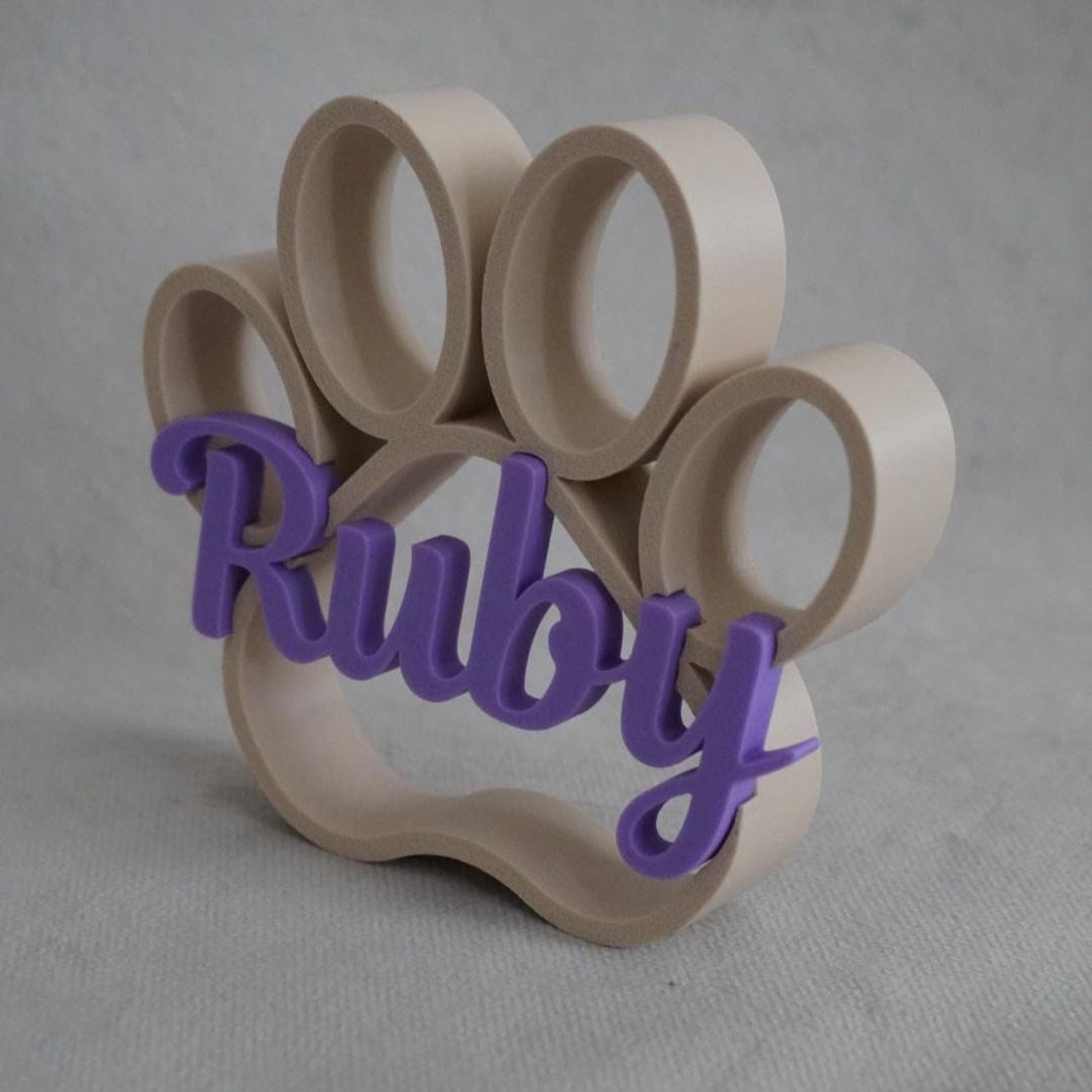 Personalized 3D Print Dog Paw With Name Ornament | inAccs29