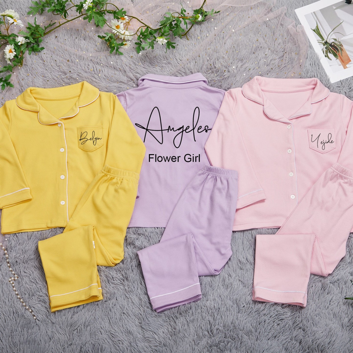 Personalized Christmas Kids Pajamas Set | inSet35