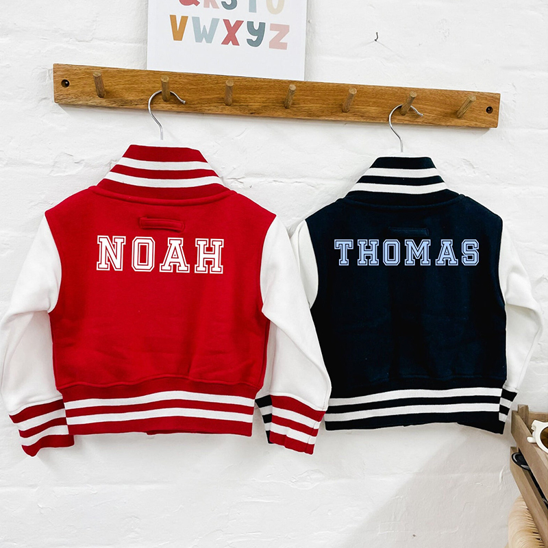 Personalized Initial & Name Kids Baseball Jacket | inJacket35