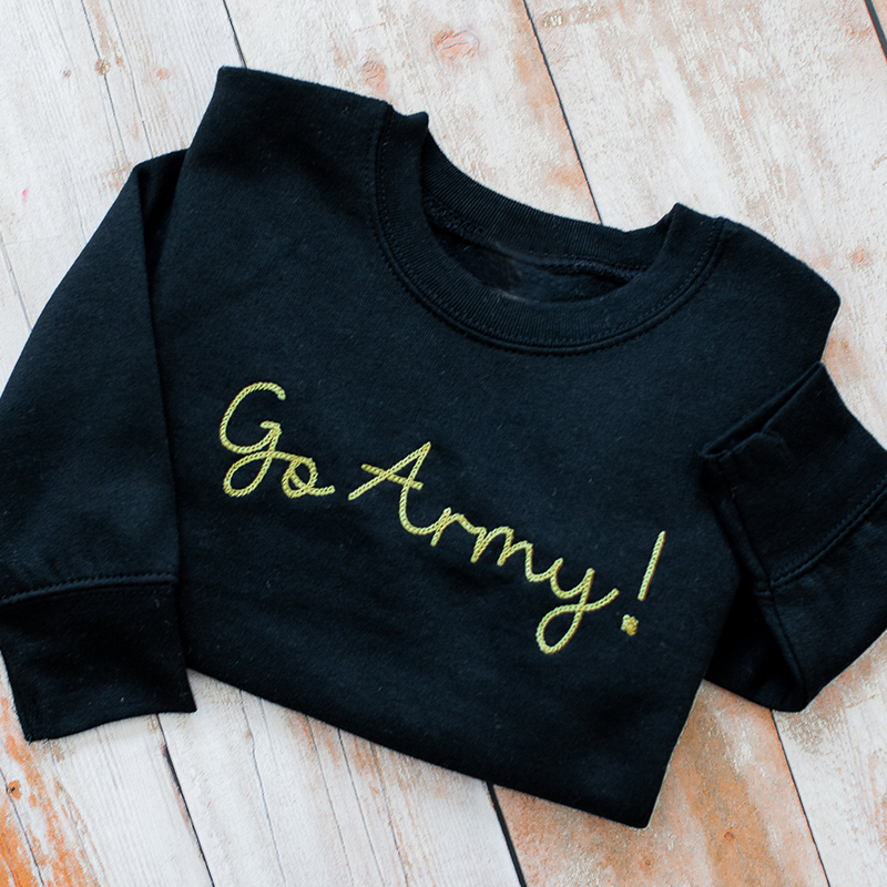 Personalized Hand-Embroidered Kid Cozy Soft Crewneck Sweatshirt | inSweatshirt61
