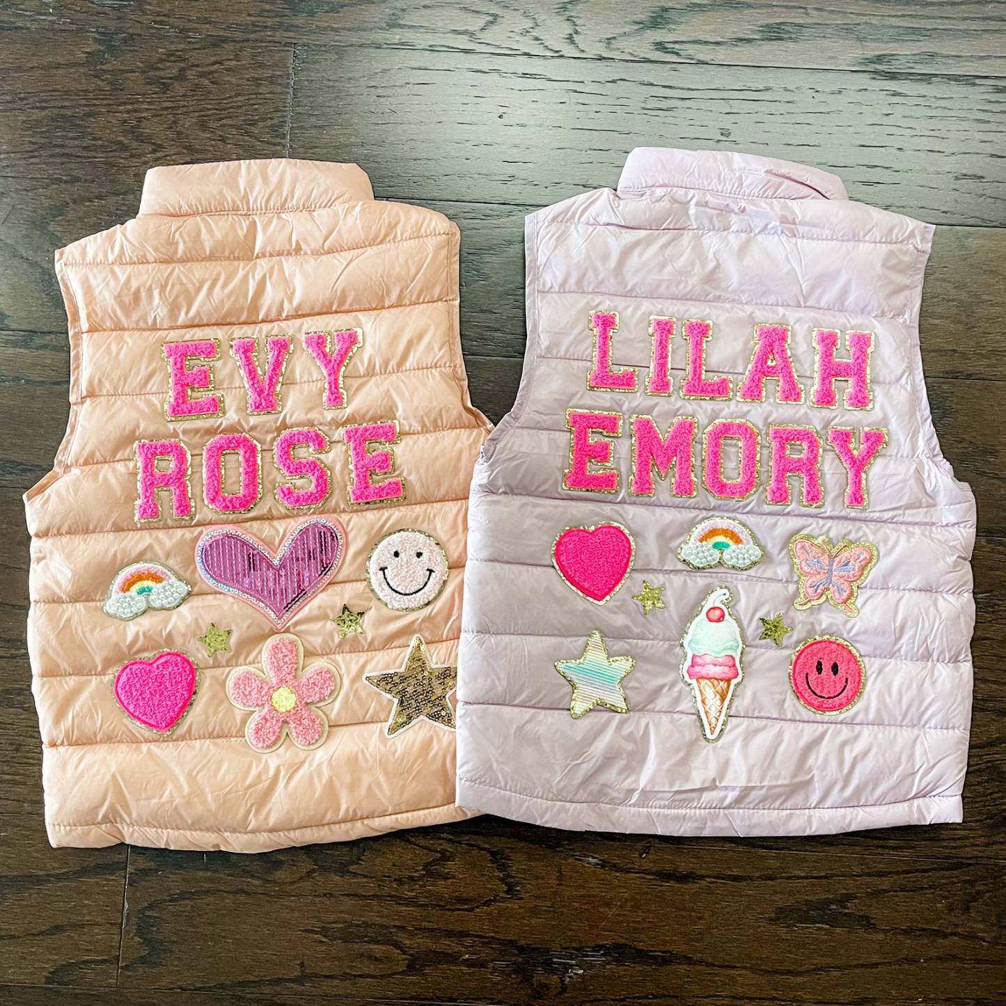 Personalized Hand Patch Kids Lightweight Puffer Vest Jacket | inJacket