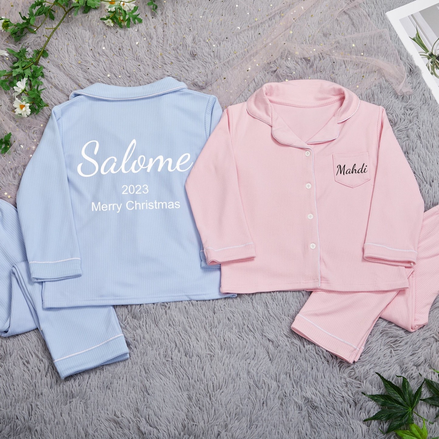 Personalized Christmas Kids Pajamas Set | inSet35