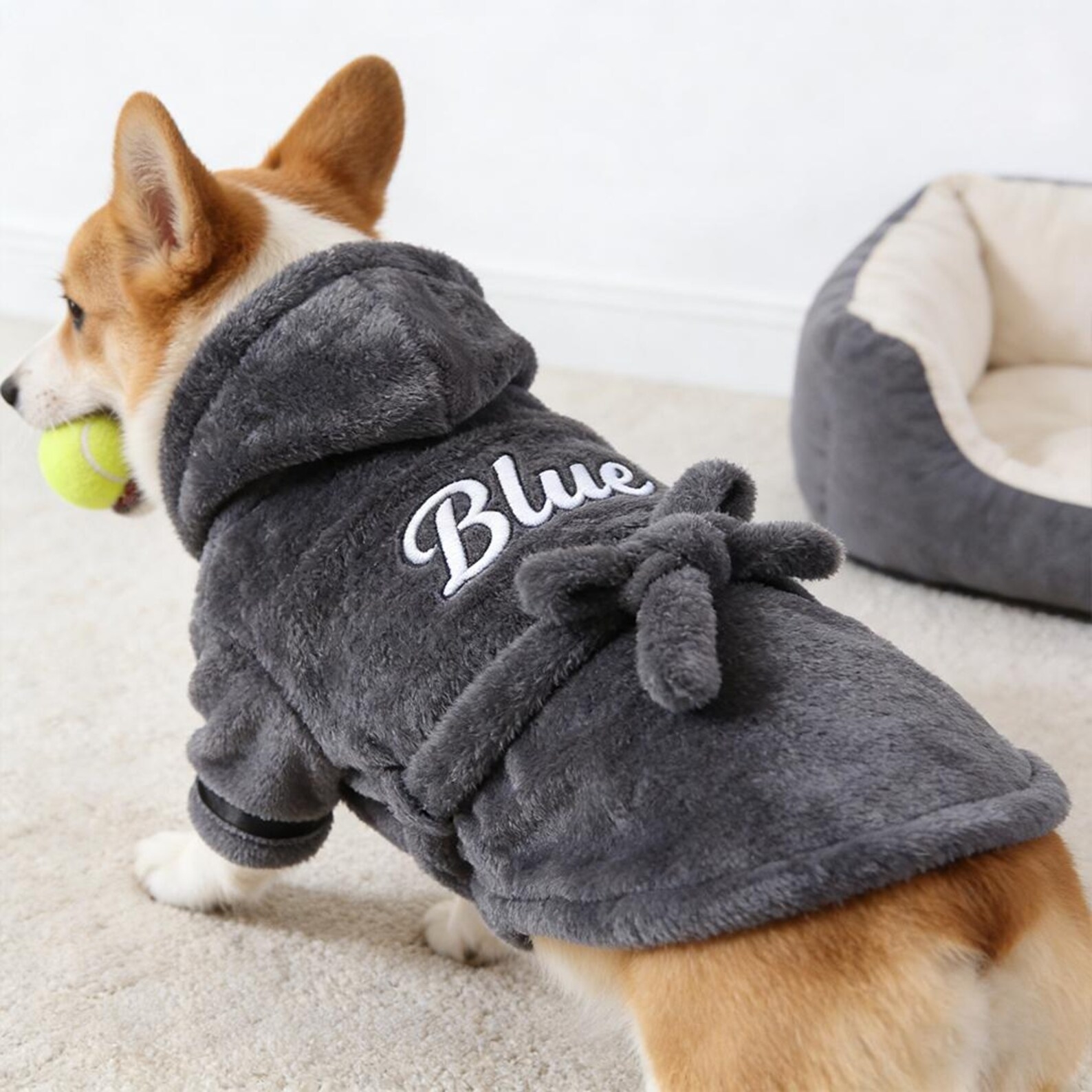 Personalized Embroidered Name Pet Bathrobe | inCloth23