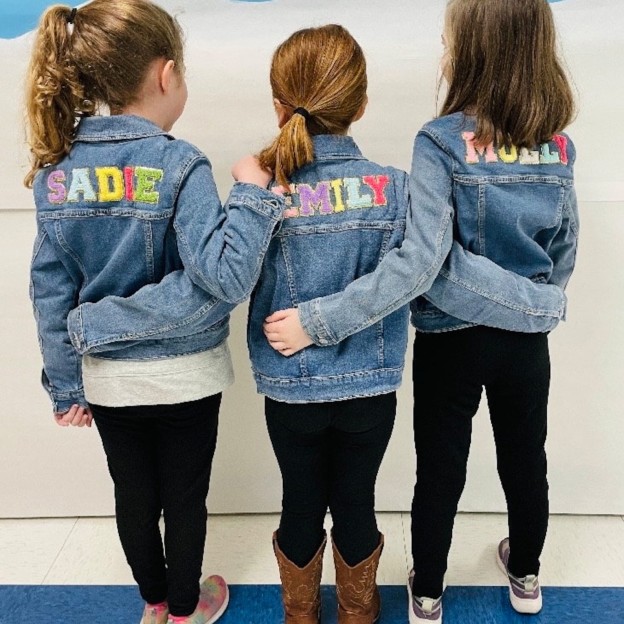 Personalized Hand Patch Kids Denim Jacket | inJacket16