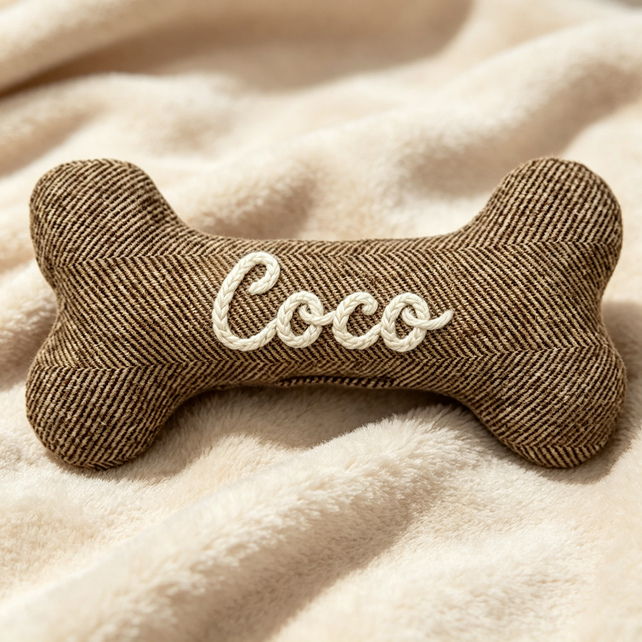 Personalized Embroidered Name Pet Bone Toy | inToy11